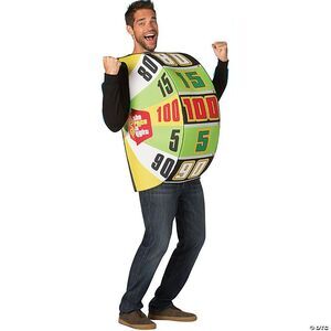 Price is Right Big Wheel Costume Adult One Size Standard